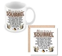 MUGGZ Mug & Card Gift for Squirrel Enthusiast - Advice from A Squirrel: - Giftset - Made in The UK