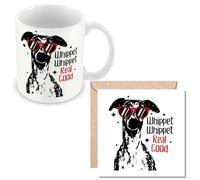 MUGGZ Mug & Card Gift for Whippet Dog Owner - Whippet Whippet Real Good. - Giftset - Made in The UK