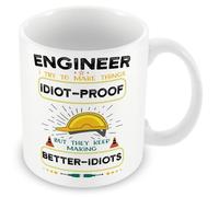 MUGGZ Mug Gift for Engineer - I Try to Make Things Idiot Proof - Custom Funny Coffee Mug - Unique Gift for Friends & Family