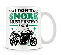 MUGGZ Mug Gift for Motorbike/Bikers - I Don't Snore I Just Pretend I'm A (Motorbike) - Custom Funny Coffee Mug - Unique Gift for Friends & Family