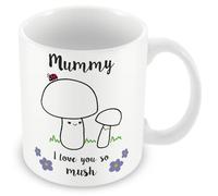 MUGGZ - Mummy I Love You So MUSH - Mug - Cute Mushroom Mummy Mug - Gift for Mum - Mum 1 Child