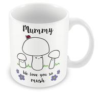 MUGGZ - Mummy We Love You So MUSH - Mug - Cute Mushroom Mummy Mug - Gift for Mum - Mum 2 Children