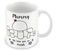 MUGGZ - Mummy We Love You So MUSH - Mug - Cute Mushroom Mummy Mug - Gift for Mum - Mum 4 Children