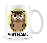 MUGGZ Owl Mug - Personalised Cup with Name - Gift for Kids - Custom Funny Coffee Mug - Unique Gift for Friends & Family