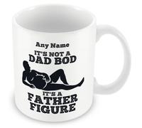 MUGGZ Personalised Funny Dad BOD Mug - “It’s Not a Dad BOD It’s a Father Figure” - Custom Coffee Cup Gift