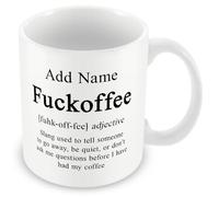 MUGGZ - Personalised - Mug - Don't Talk to Me - Fuckoffee Rude Dictionary Definition Mug - Sarcastic Funny Gift for Colleagues & Friends