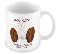 MUGGZ - Personalised - Mug - My Favourite Human Bean - Gift Mug for Couples Friends Birthday Anniversary Valentines