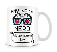 MUGGZ Personalised Mug with Name is Such A Nerd (Customise Cup with Name, and Message)