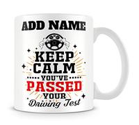 MUGGZ Personalised Passed Driving Test Mug - Keep Calm New Driver Gift