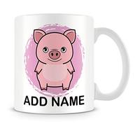 MUGGZ Personalised Pig Mug - Cup with Name - for Any Pig-Lovers, not just Percy or Peppa - Custom Funny Coffee Mug - Unique Gift for Friends & Family