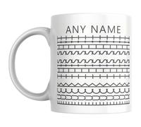MUGGZ Personalised Rude Mug - Fuck This Shit Tyre-Tread Style - Black Wraparound Text and Name at Top - Custom Coffee Cup Gift - Adult Humour Sarcastic Gifts for Friends, Family and Colleagues