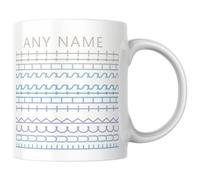 MUGGZ Personalised Rude Mug - Fuck This Shit Tyre-Tread Style - Colour Wraparound Text and Name at Top - Custom Coffee Cup Gift - Adult Humour Sarcastic Gifts for Friends, Family and Colleagues