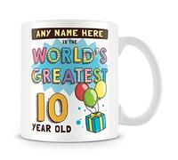 MUGGZ Personalised World's Greatest 10 Year Old Mug - Birthday Gift Idea