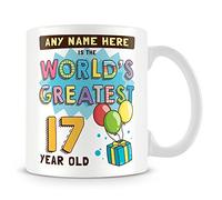 MUGGZ Personalised World's Greatest 17 Year Old Mug - Birthday Gift Idea