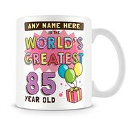 MUGGZ Personalised World's Greatest 85 Year Old Mug - Birthday Gift Idea