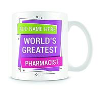 MUGGZ Pharmacist Mug - Worlds Greatest Design - Personalised Work Gift - Purple