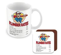 MUGGZ Plumber Mug & Coaster - Funny Plumbers Gift - Giftset - Made in The UK