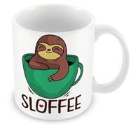 MUGGZ Sloth Gift Mug - Sloffee - Custom Funny Coffee Mug - Unique Gift for Friends & Family