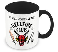 MUGGZ Strange Mug - Hellfire Club Logo - Black Handle with Actual Font - Novelty Fan Gift Cup