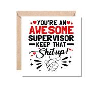 MUGGZ Supervisor Card Gift - You're an Awesome Supervisor Keep That Sh!T Up - Giftset - Made in The UK