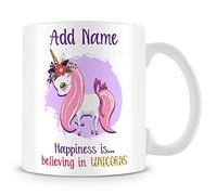 MUGGZ Unicorn Mug - Personalised Cup/Gift with Name - Believe in Unicorns