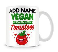 MUGGZ Vegan Mug Personalised Gift - Vegan from My Head Tomatoes