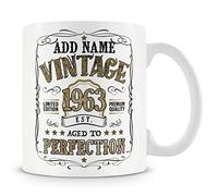 MUGGZ Vintage 1963 Aged to Perfection Mug - Personalised Gift with Name