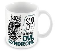 MUGGZ Work Colleague/Friend Funny Gift Mug - Sod Off Irritable Owl Syndrome - Custom Funny Coffee Mug - Unique Gift for Friends & Family