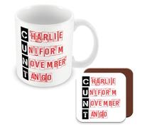 MUGGZ Work Colleague Funny Gift Mug & Coaster - Charlie Uniform November Tango (C*nt) - Giftset - Made in The UK
