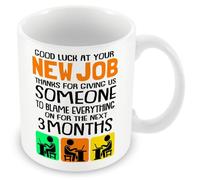 MUGGZ Work Colleague Funny Gift Mug - Good Luck at Your New Job - Custom Funny Coffee Mug - Unique Gift for Friends & Family