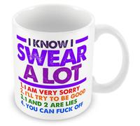 MUGGZ Work Colleague Funny Gift Mug - I Know I Swear A Lot - Custom Funny Coffee Mug - Unique Gift for Friends & Family