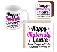 MUGGZ Work Leaving Present for Colleagues - Happy Maternity Leave Some People Will Do Anything for A Day Off - Giftset - Made in The UK