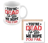 MUGGZ Work Leaving Present for Colleagues - You're Dead to Us We Hope You Fail - Giftset - Made in The UK