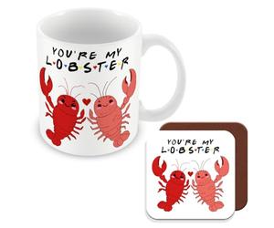 MUGGZ - You're My Lobster - Mug & Coaster - Gift for Friends Birthday Anniversary Valentines - Together Forever