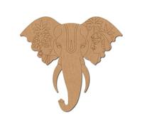 Mughal Elephant Pre Marked Base Design 1 - Premium MDF & Plywood Embellishments Laser Cut Craft Shapes for Scrapbooking, Card Making, DIY Decor, Weddings & Personalized Projects