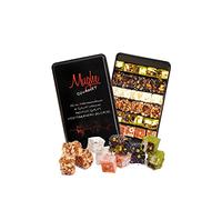 Mughe Gourmet Luxury Sultan Pistachio Turkish Delight Candy Elegant Gift Tin Box - 1.44lb/650g - Lokum Delights Orange, Hazelnut, Almonds - Perfect Gifts for Mother's Day, Father's Day, Birthday