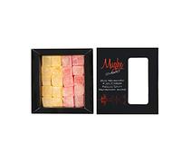 Mughe Gourmet Vegan Turkish Delight Rose and Lemon Flavoured Gift Box - 200gr/7oz Lokum Snack Gifts, Ideal for Birthday, Mother's and Father's Day