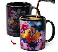 Mugkiss Bring The Ocean to Your Kitchen: Stunning Underwater World Clownfish Color Changing Ceramic Coffee Cup for Coffee Lovers!
