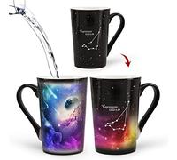 Mugkiss Capricorn Heat Color Changing Constellation Cup 12oz, Horoscope Coffee Mug, Ceramic Mugs, Unique Holiday Birthday Gift for him and her, December January Magic Presents