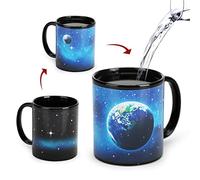 Mugkiss Color Changing Mug 11oz, Ceramic Heated Coffee Mug of Novelty Moon System Mug, Awesome Gift for Family, Friends and Lover