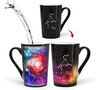 MUGKISS Leo Heat Changing Constellation Mug 12oz, Horoscope Leo Coffee Mug, starry sky Ceramic Color Changing Cup, Astrology Sign, Holiday Birthday Gift, July August Magic Presents.