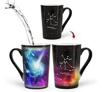 Mugkiss Sagittarius Heat Color Changing Constellation Cup 12oz, Horoscope Coffee Mug, Ceramic Cup, Unique Holiday Birthday Gift for him and her, November December Magic Presents.