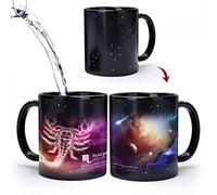 MUGKISS Scorpio Heat Changing Constellation Mug 11oz, Horoscope Scorpio Coffee Mug, Ceramic Color Changing Cup, Unique Holiday Birthday Gift for him and her, October November Magic Presents.
