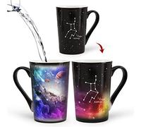 Mugkiss Virgo Heat Color Changing Constellation Cup 12oz, Engraving Horoscope Virgo Ceramic Coffee Mug, Unique Holiday Birthday Gift for him and her, August September Magic Presents.