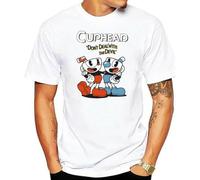 Mugman Don't Deal with The Devil T-Shirt Men 2022 Round Neck Men's T Shirt Arrival Men's Short White