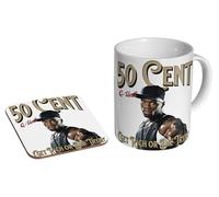 mugmart 50 Cent Fiddy G-Unit Vest - Ceramic Coffee Mug + Coaster Gift Set - Iconic Hip Hop Rapper