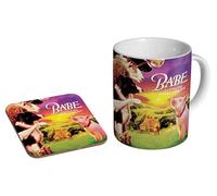 MUGMART Babe 1995 Movie - Ceramic Coffee Mug + Coaster Gift Set - A Little Pig Goes a Long Way Cute Farm Animal Movie