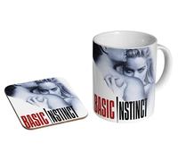 MUGMART Basic Instinct Michael Douglas Sharon Stone - Ceramic Coffee Mug + Coaster Gift Set - 90s Thriller Movie