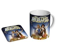 MUGMART Bill and Ted's Excellent Adventures Movie - Ceramic Coffee Mug + Coaster Gift Set
