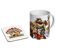 MUGMART Chip 'n' Dale Rescue Rangers 90s - Ceramic Coffee Mug + Coaster Gift Set - Retro Coffee Cup for Millennial Nostalgia Fans